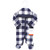 Hudson Baby Thermal Preemie Sleep and Play and Cap, Navy Plaid