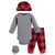 Hudson Baby Thermal Preemie Layette Set 4pc, Buffalo Plaid Long Sleeve