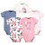 Touched By Nature Organic Cotton Bodysuits, Bubblegum Floral