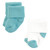 Hudson Baby Cotton Rich Newborn and Terry Socks, Blue Green Heel Toe