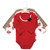 Hudson Baby Cotton Long-Sleeve Bodysuits, Red Rose Leopard