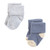 Hudson Baby Cotton Rich Newborn and Terry Socks, Blue Brown Stripes