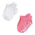 Hudson Baby Non-Skid No-Show Socks, Pink Navy Stripe