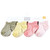 Hudson Baby Non-Skid No-Show Socks, Girl Asst Stripes