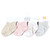 Hudson Baby Non-Skid No-Show Socks, Soft Pink Dot Stripe