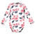 Touched By Nature Organic Cotton Long-Sleeve Bodysuits, Bubblegum Floral