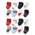 Luvable Friends Newborn and Baby Terry Socks, Red Navy Sneakers 1