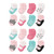Luvable Friends Newborn and Baby Terry Socks, Mint Pink Mary Janes 1