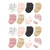 Hudson Baby Cotton Rich Newborn and Terry Socks, Blush Flower 1