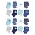 Hudson Baby Cotton Rich Newborn and Terry Socks, Ocean Friends 1