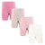 Hudson Baby Shorts Bottoms 4-Pack, Cream Wild Rose