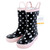Hudson Baby Rain Boots, Black Dot Pink