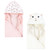 Hudson Baby Cotton Animal Face Hooded Towel, Pink Bow Kitty