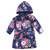Hudson Baby Mink with Faux Fur Lining Pool and Beach Robe Cover-ups, Navy Bold Floral