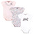 Hudson Baby Cotton Bodysuits 3-Pack, So Pretty Flower