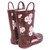 Hudson Baby Rain Boots, Burgundy Floral
