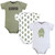 Hudson Baby Cotton Bodysuits 3-Pack, Modern Dino