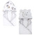 Hudson Baby Cotton Animal Face Hooded Towel, Neutral Safari World