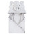 Hudson Baby Cotton Animal Face Hooded Towel, Neutral Safari World