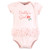 Hudson Baby Cotton Bodysuits 3-Pack, Coral Floral Daddys Girl