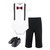 Hudson Baby Cotton Bodysuit, Pant and Shoe Set, Burgundy Black Bow Tie