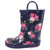 Hudson Baby Rain Boots, Midnight Pink Roses