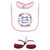 Hudson Baby Cotton Bib and Sock Set, Girls World