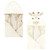 Hudson Baby Cotton Animal Face Hooded Towel, Beige Giraffe