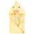 Hudson Baby Cotton Animal Face Hooded Towel, Yellow Duck