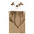 Hudson Baby Cotton Animal Face Hooded Towel, Brown Gingham Puppy