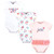 Hudson Baby Cotton Bodysuits 3-Pack, Butterfly Floral Tutu