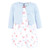Hudson Baby Cotton Dress and Cardigan Set, Pink Blue Flower