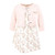 Hudson Baby Cotton Dress and Cardigan Set, Pink Taupe Floral