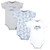 Hudson Baby Cotton Bodysuits 3-Pack, Born To Fly