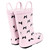Hudson Baby Rain Boots, Pink Black Bow