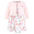 Hudson Baby Cotton Dress and Cardigan Set, Bright Pink Flower Field
