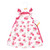 Hudson Baby Cotton Dresses, Dk Pink Rose Dot