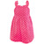 Hudson Baby Cotton Dresses, Dk Pink Rose Dot