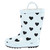 Hudson Baby Rain Boots, Mint Black Heart