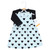 Hudson Baby Cotton Dress and Cardigan Set, Mint Black Heart