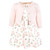 Hudson Baby Cotton Dress and Cardigan Set, Soft Pink Sage Rose