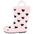 Hudson Baby Rain Boots, Pink Black Heart