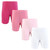 Hudson Baby Shorts Bottoms 4-Pack, White Pink