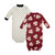 Hudson Baby Fleece Gowns, Burgundy Floral