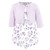 Hudson Baby Cotton Dress and Cardigan Set, Purple Butterfly Floral