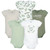 Hudson Baby Cotton Bodysuits 5-Pack, Eucalyptus