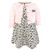 Hudson Baby Cotton Dress and Cardigan Set, Leopard Hearts