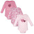Hudson Baby Cotton Long-Sleeve Bodysuits 3-Pack, Cute Hearts