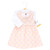 Hudson Baby Cotton Dress and Cardigan Set, Pink Daisy