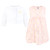Hudson Baby Cotton Dress and Cardigan Set, Pink Daisy